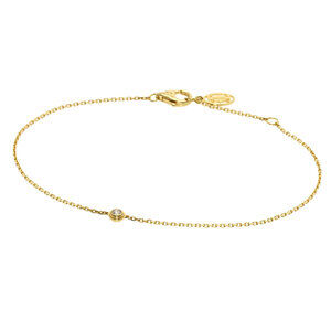 CARTIER 18k Gold Diamond Charm Bracelet